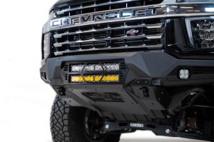 Chevrolet 3500 Front Bumper - Addictive Desert Designs - Bomber - Hammer Black with Satin Black Panels - `20-`27 Chevrolet 3500 Front Bumper - Addictive Desert Designs - Bomber - Hammer Black with Satin Black Panels - `20-`27